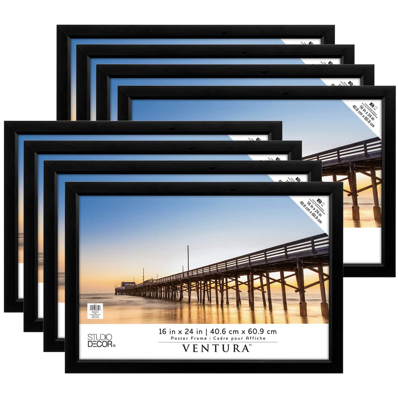 8 Pack: Black Poster Frame, Ventura™ by Studio Décor®